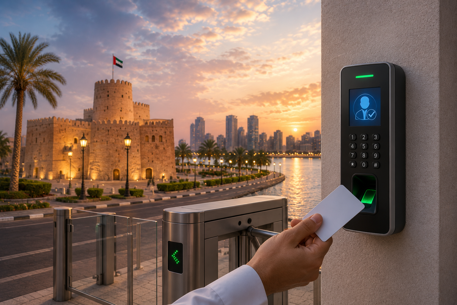 Biometric access control system in a corporate environment